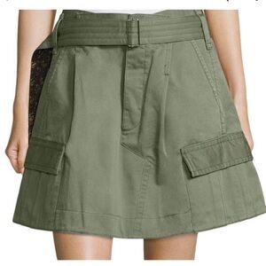 Marc Jacobs Olive Green A-Line Cargo Skirt